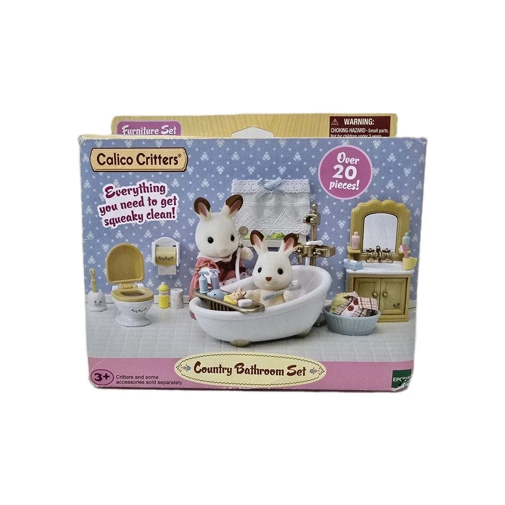 CALICO CRITTERS #CC1748 Country Bathroom Set - Complete